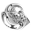tribal art tattoo in polynesian style vector image