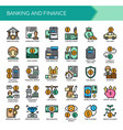 banking and finance thin line pixel perfect vector image
