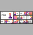 business presentation templates set vector image