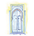 door in moroccan style vector image vector image