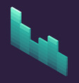 isometric wave chart colorful infographic design vector image vector image