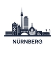 nuremberg skyline emblem vector image vector image