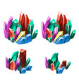 stage of formation of multicolored crystalline vector image