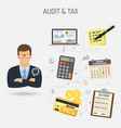 auditing tax process accounting banner vector image vector image