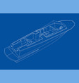 modern boat with seats vector image