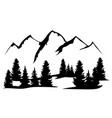 mountains and forest vector image