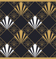 retro art deco gold geometric seamless pattern vector image