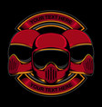 vintage helmet logo design vector image vector image