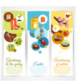 spring banners vertical vector image