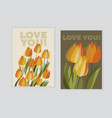yellow tulip spring floral design element vector image