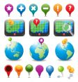 gps navigation icons vector image vector image
