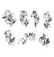 Seven floral elements Royalty Free Vector Image