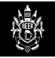 beer label design with icons and objects vector image