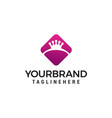 crown logo design concept template vector image vector image