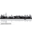 amsterdam city skyline silhouette background vector image