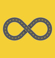 endless highway infinity symbol graphic vector image vector image