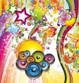 music background for disco flyers vector image