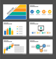 orange blue yellow green presentation templates vector image