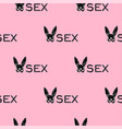 sex pattern black hare mask with ears sexy vector image