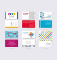 business card design templates big set vector image vector image