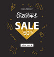 christmas sale banner template design vector image