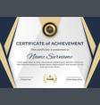 certificate blank blue gradient triangles vector image vector image
