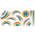 colorful realistic rainbow collection isolated vector image vector image