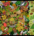 hawaii cartoon doodles frame vector image vector image