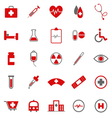medical color icons on white background vector image