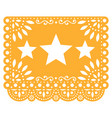 papel picado design with three stars vector image vector image