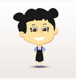 schoolgirl with smile vector image vector image