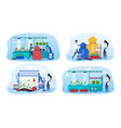 set different stages selection vector image