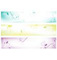 floral banners vector image vector image