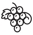 grape bunch line icon wine plant symbol vector image vector image