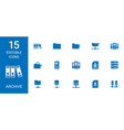 archive icons vector image vector image