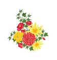 flower bouquet floral frame flourish greeting vector image
