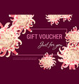 just for you gift certificate design with pink vector image vector image