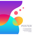colorful abstract shapes poster design vector image
