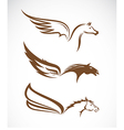 image of an pegasus winged horses vector image