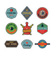 set of vintage cooking classes logos retro styled vector image
