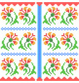 cross stitch embroidery floral design for seamless vector image