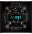 vintage victorian western frame coffee label vector image