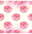 watercolor floral pattern with roses vector image vector image