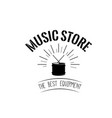 drum icon music store logotype label emblem vector image