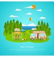 family camping vector image vector image