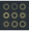 set of retro sun burst shapes vector image vector image