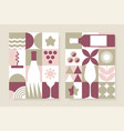 abstract wine posters set in geometric style vector image vector image
