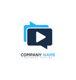 chat video logo icon design vector image vector image