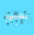coding text concept modern flat style vector image