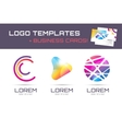 logo and business card template abstract vector image